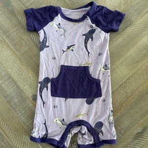 Kyte Baby - Shortall - 12-18mo - Color taro shark